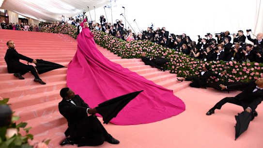 Lady Gaga attends The Metropolitan Museum of Art’s Costume Institute benefit gala celebrating the opening of the “Camp: Notes on Fashion” in 2019. 