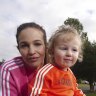 Nicole Ferraris poses and her son Sascha know the disruption of a childcare centre closing down.