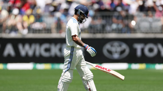Virat Kohli was dismissed for five on Friday. 
