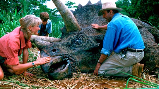 Jurassic Park, starring Laura Dern and Sam Neill, at one point held the record for the highest-grossing film of all time.