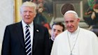Donald Trump, pictured in May 2017 – during his first term as US president – with Pope Francis at the Vatican.