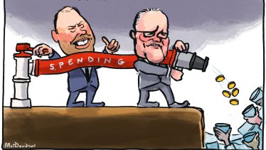 Treasurer Josh Frydenberg and Prime Minister Scott Morrison will need to spend more for longer. 