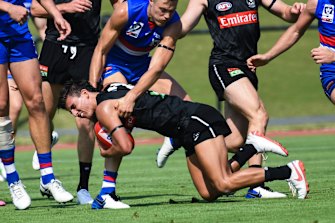 Daicos in action for Collingwood’s VFL side.
