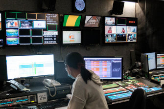 Inside the control room as the clock ticks down to the start of the Mandarin bulletin.