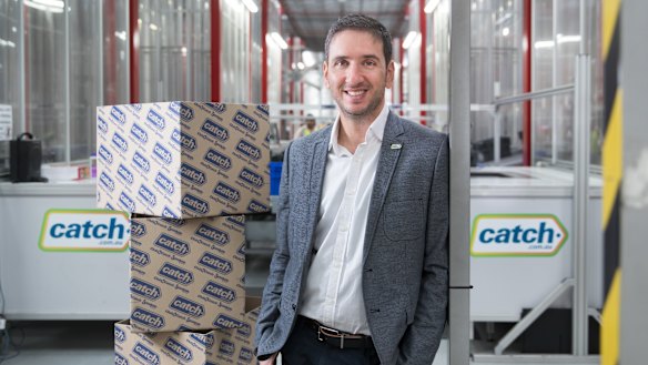 Catch Group  CEO Nati Harpaz at its distribution centre in Melbourne.