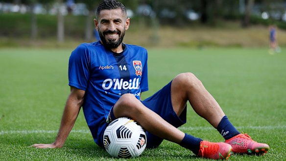Ali Abbas, pictured in 2021 during his time with the Newcastle Jets.