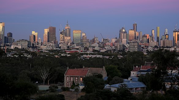 The city skyline on Wednesday morning