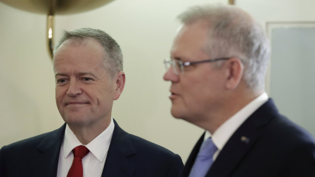 Bill Shorten and Scott Morrison. 