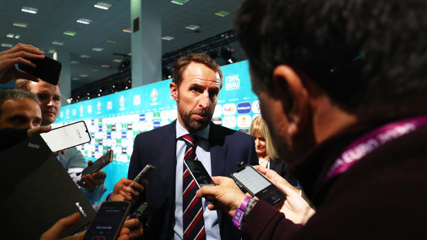 England boss Gareth Southgate speaks to the media after drawing Croatia in his team's group.
