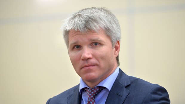 Contact: Russian sports minister Pavel Kolobkov has kept in regular touch with investigators.