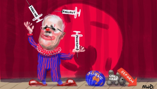 Scott Morrison has made a meal of the vaccine rollout while ignoring pressing issues like climate change.