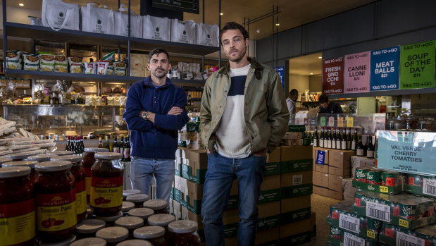 Back to their grocery roots: King & Godfree directors Jamie Valmorbida, right, and Luca Sbardella.