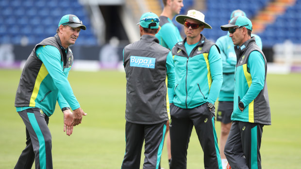 Australia's batting coach Graeme Hick, left, has lost his job.