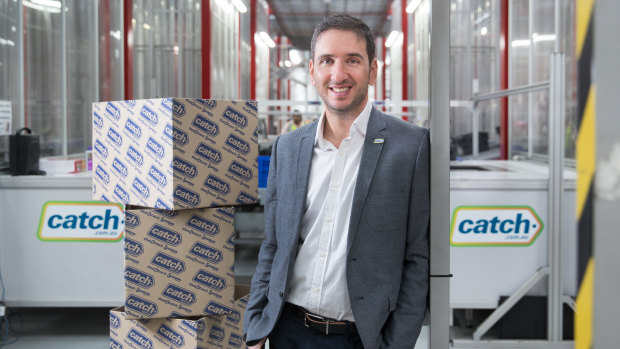 Catch Group  CEO Nati Harpaz at its distribution centre in Melbourne.