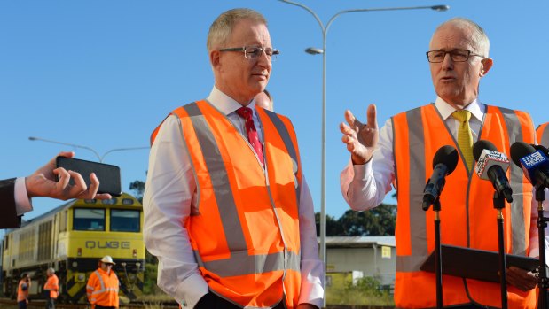 Urban Infrastructure Minister Paul Fletcher with Prime Minister Malcolm Turnbull.