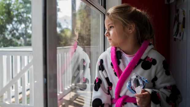 Asthma sufferer Layla Finlayson has been told to stay inside after being affected by the peat fires.