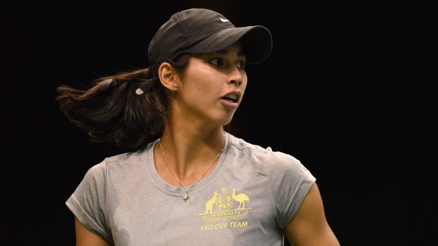 Australian 23-year-old Astra Sharma was upbeat despite her loss. 