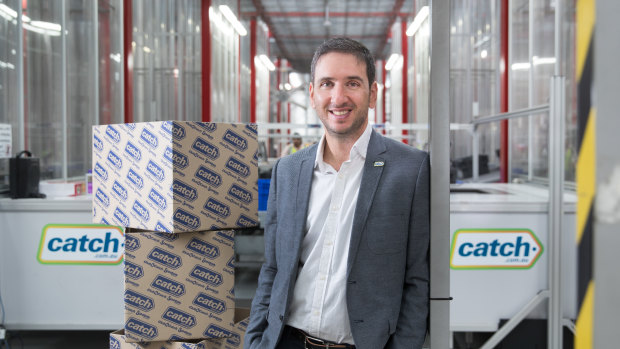 Catch Group  CEO Nati Harpaz at its distribution centre in Melbourne.