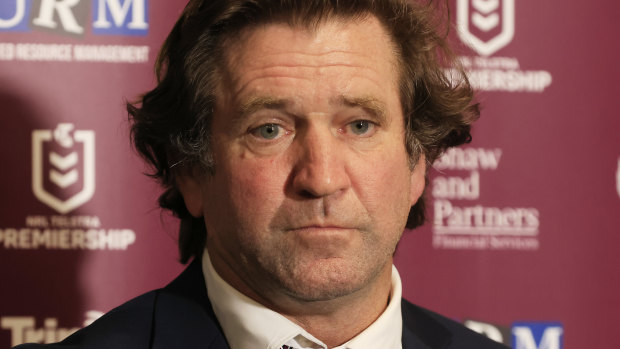 Embattled Manly coach Des Hasler.