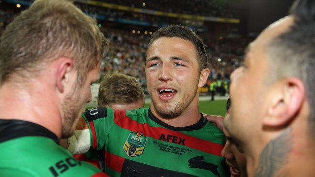 Souths captain Sam Burgess: The heart and soul of the club leads by example.