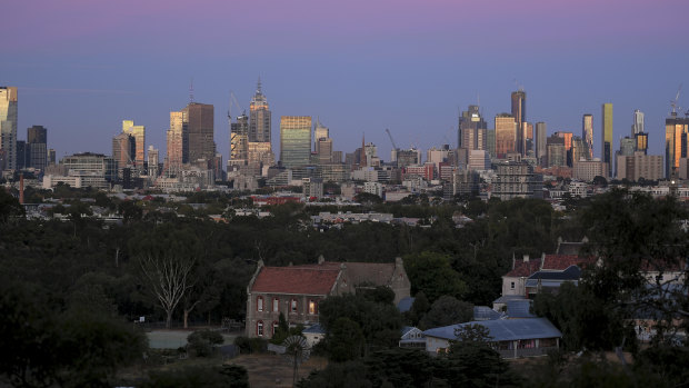 The city skyline on Wednesday morning