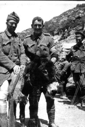 John Simpson and his donkey.