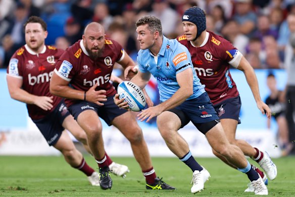 Solid outing: NSW flyhalf Lawson Creighton against the Reds last Friday night. 