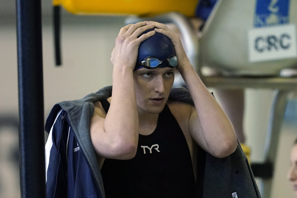 Pennsylvania’s Lia Thomas at the NCAA competition.