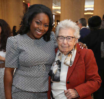 Food Bank For New York City CEO Margarette Purvis (L) and founder Kathy Goldman in 2019.