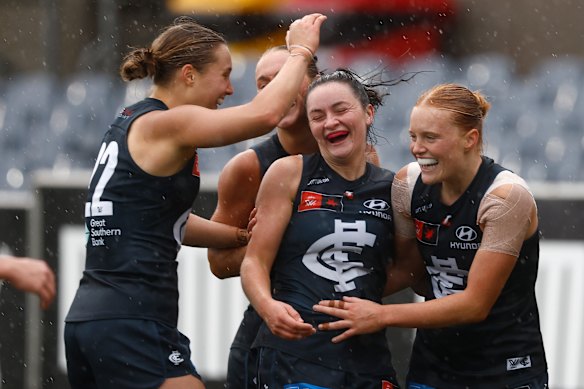 Carlton star Erone Fitzpatrick was a pivotal part of the Blue’s surge into the prelim finals. 
