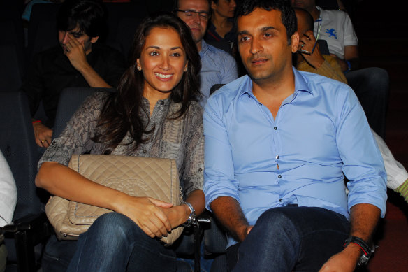 Gayatri Joshi and Vikas Oberoi attend a comedy show in Mumbai, India, in 2011.