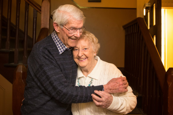 'This time I didn't let him go': Alf and Elsie. 