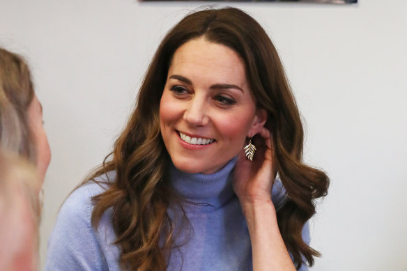 Catherine, Duchess of Cambridge, speaks to users of the Social Bite cafe, during a visit to Aberdeen, to meet with locals for her Early Childhood survey last week.