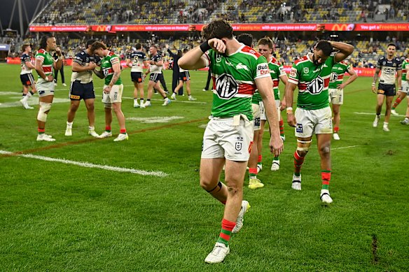 The Rabbitohs come to terms with defeat after a tough week.