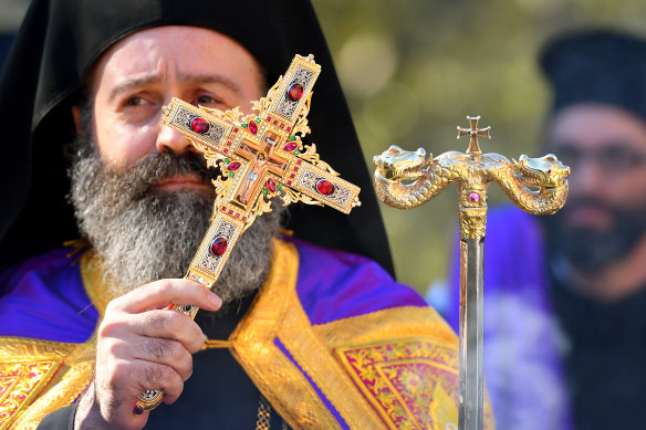 Archbishop Makarios Griniezakis in 2019.