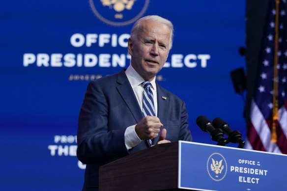 President-elect Joe Biden said his transition team's efforts were proceeding smoothly, despite Republicans' refusal to acknowledge defeat. 