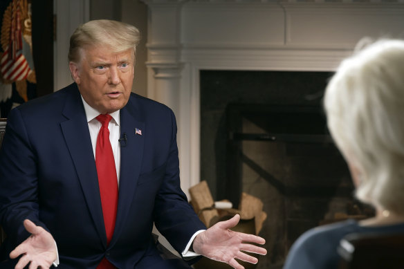 Donald Trump in a 60 Minutes interview with Lesley Stahl ahead of the 2020 election.