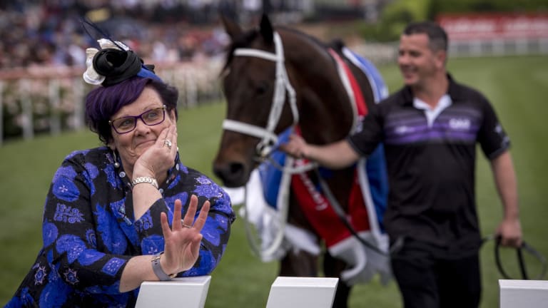 Owner Debbie Kepitis with Winx after the race.