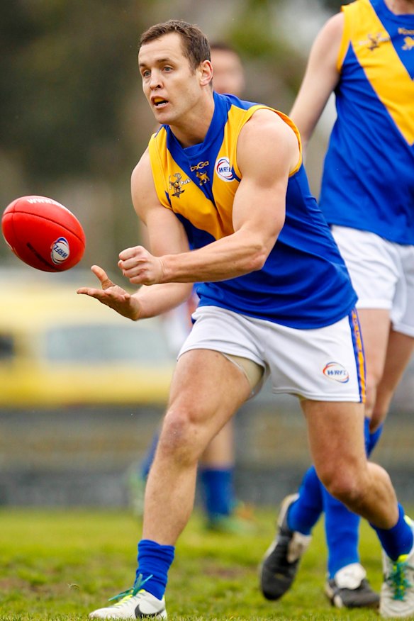 Former Essendon player Marc Bullen in action for Deer Park.