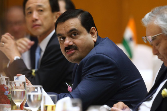 Adani lost more than $US20 billion of wealth on Friday as shares in his group’s various entities tumbled.