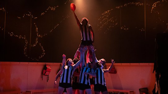Flying high: the cast of Nathan Maynard’s <i>37</i>.