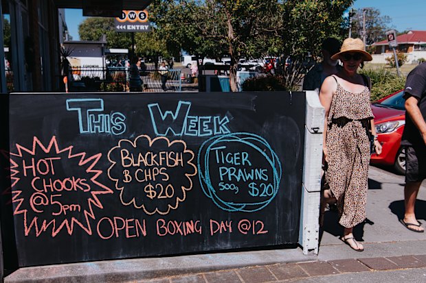 Fish and chips, hot chooks: Summer life in Culburra.