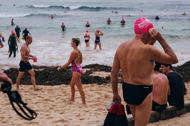 The bright and early brigade: The Bold & Beautiful Swim Squad at Manly Beach. 