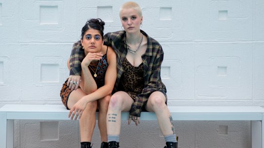 Ayesha Madon as Amerie and Asher Yasbincek as Harper in Heartbreak High, a show Netflix made without quotas, but in full knowledge they could be coming.