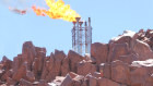 A flare tower at Woodside Energy’s Pluto LNG plant.