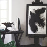 A vignette from Kate Hume's French holiday home: pairing a bronze sculpture with a charcoal sketch, both by artist Tim Bickerton.
