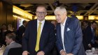 Anthony Albanese with Kerry Stokes just days before the federal election in May 2022.