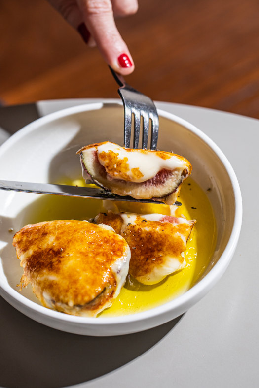 Taleggio-topped figs.