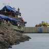 Sri Lankan asylum seekers on their boat in 2009. 