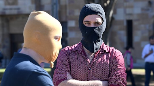 Students covered up their faces this week in fear of repercussions.